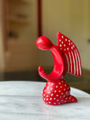 Soapstone Praying Angel Sculpture - Red Finish