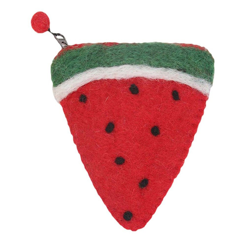 Watermelon Slice Felt Coin Purse