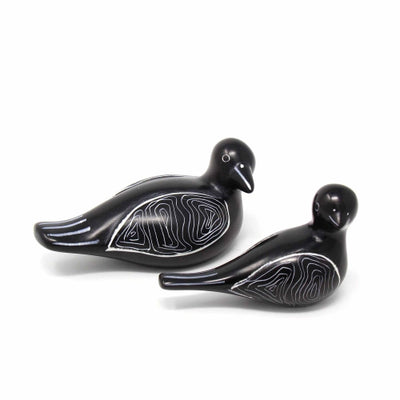 2-Piece Set - Soapstone Black Birds - Big & Little