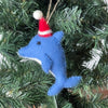 Dolphin Santa Handmade Felt Ornament