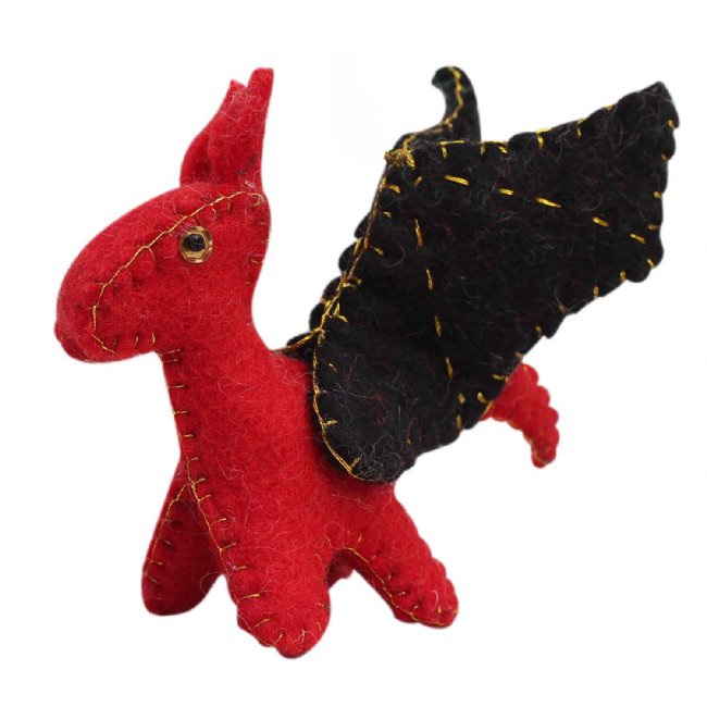 Fire Dragon Felt Ornament