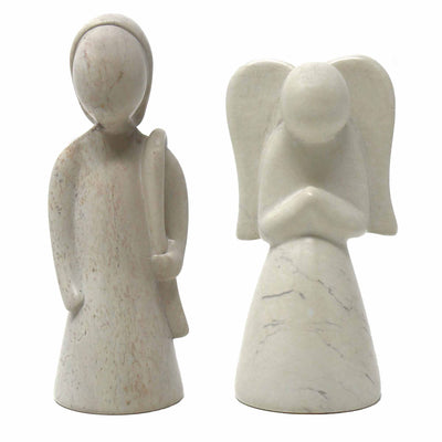 13-Piece Set - Soapstone Nativity Sculpture with Base