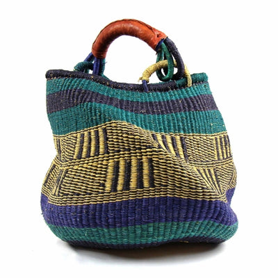 Bolga Pot Basket - Mixed Colors