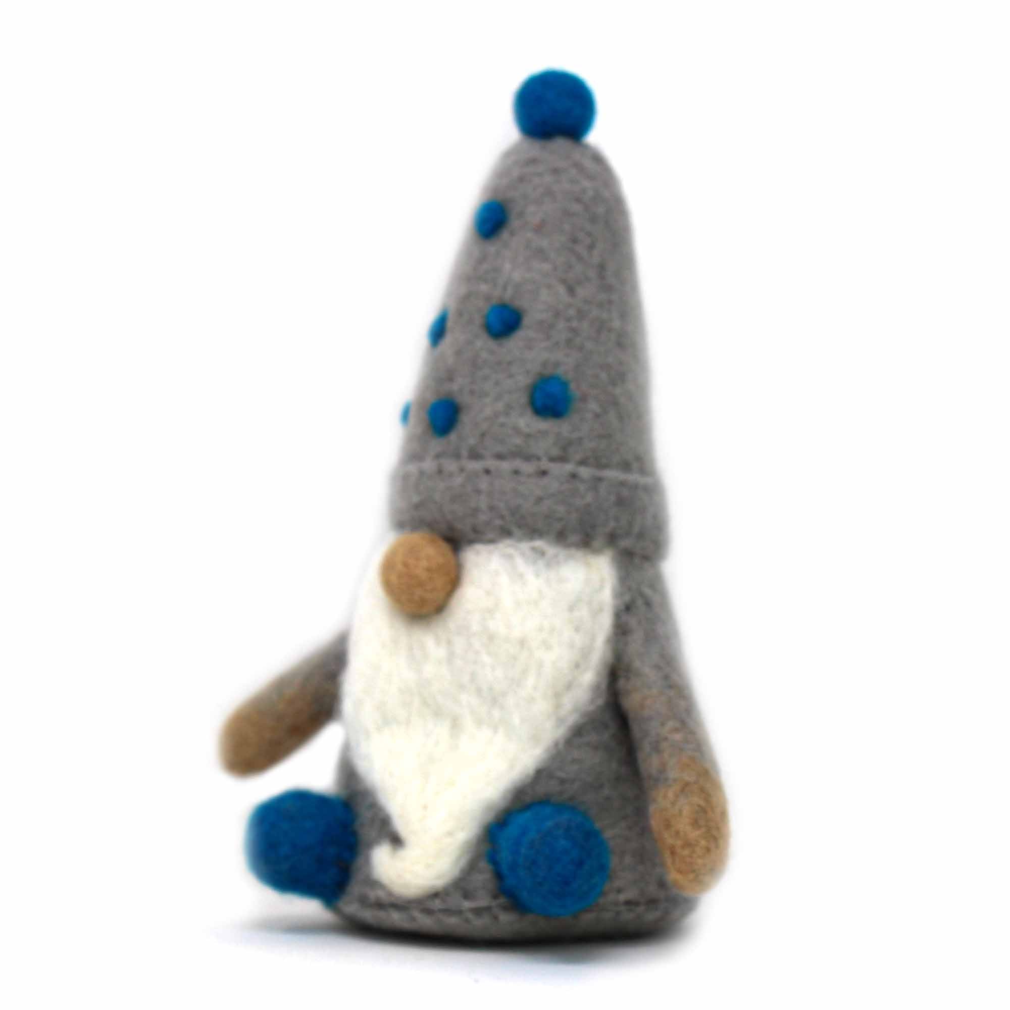 Handcrafted Felt Winter Blue Winkle Gnome Décor