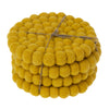 Pure Mustard Felt Ball Coasters, Set of 4