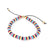 Adjustable Bone Bead Bracelet, Pinks and Blues - Pack of 5
