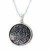 Alpaca Silver Aztec Calendar Pendant (chain not incl)