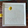 Soapstone Bunny Design Square Plate - Food Safe