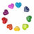 10-Pack - Soapstone Hearts - 1-inch - Assorted Colors with Designs