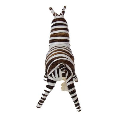 Large Banana Fiber Zebra Safari Animal Sculpture