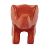 Large Soapstone Happy Elephant 4.5 inches - Orange