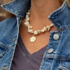 Handmade Shell Choker Necklace with Golden Pendant, PACK OF 3