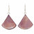 Raspberry Clam Shell Fan Drop Earrings