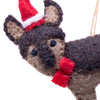 German Shepherd Santa Handmade Felt Ornament