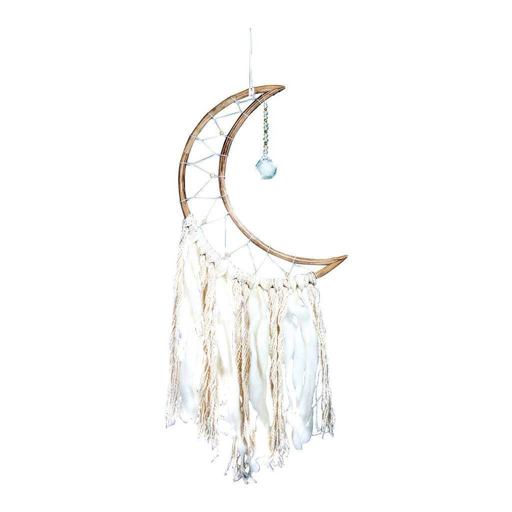 White Moon Dream Catcher, Dream Catcher Wall Hanging, Moon Phases Decor,  Nursery Wall Decor Crescent Moon Dreamcatcher Crochet Dream Catcher -   Canada