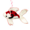 Set of two Koi Fish Handmade Felt Ornaments