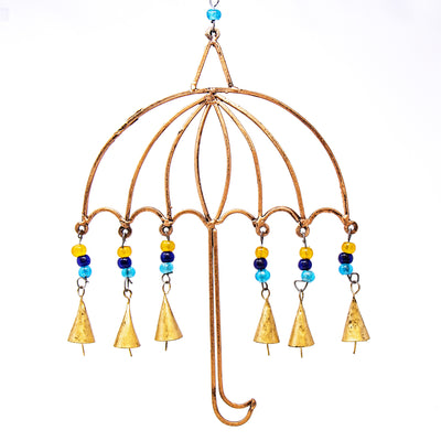 Recycled Iron Umbrella Garden Chime