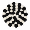 Black & White Felt Ball Trivet