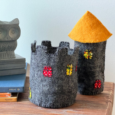 Handcrafted Felt Castle, 7.5"