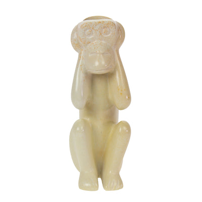 Soapstone Monkey See, Do, Hear Candlestick Holder Statues