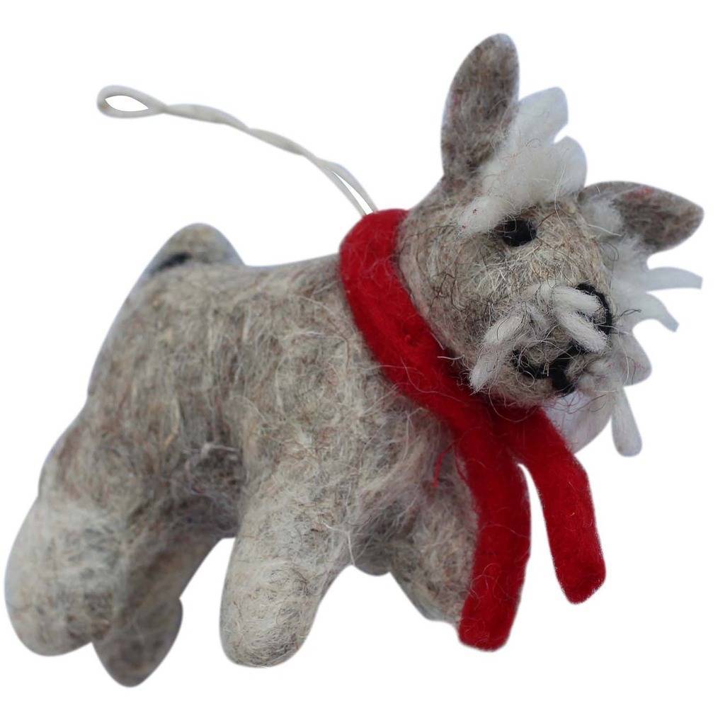 Terrier Dog Felt Ornament