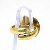 Domed Adjustable Brass Ring - Pack of 3