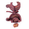 Sheesham Wood Carved Mama & Baby Elephant Puzzle Box
