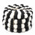 Black & White Felt Ball Coasters, Set of 4