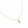 Necklace: 14k Gold Plated Leaf Pendant with Chain