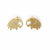 Elephant Brass Stud Earrings - Pack of 3