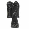 Soapstone Angel Sculpture - Black with Etch Design