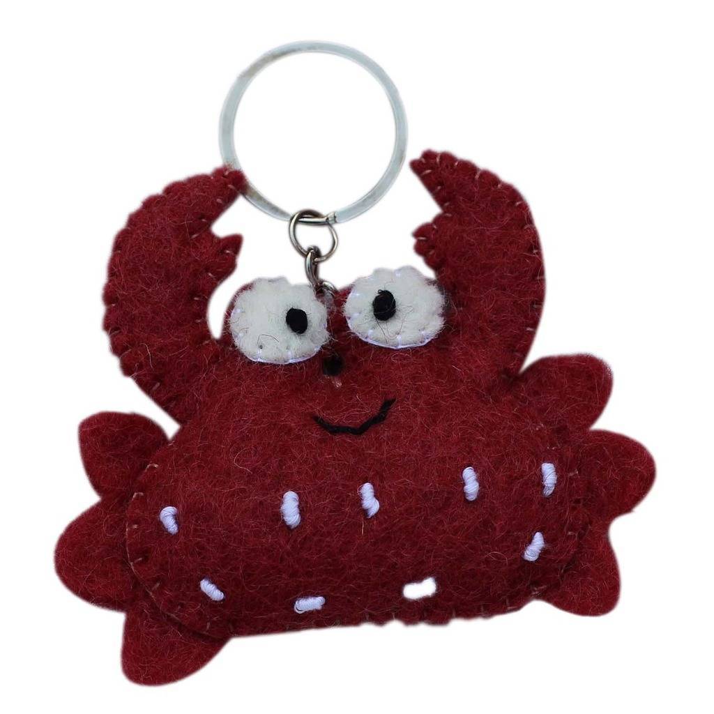 Crab Felt Key Chain