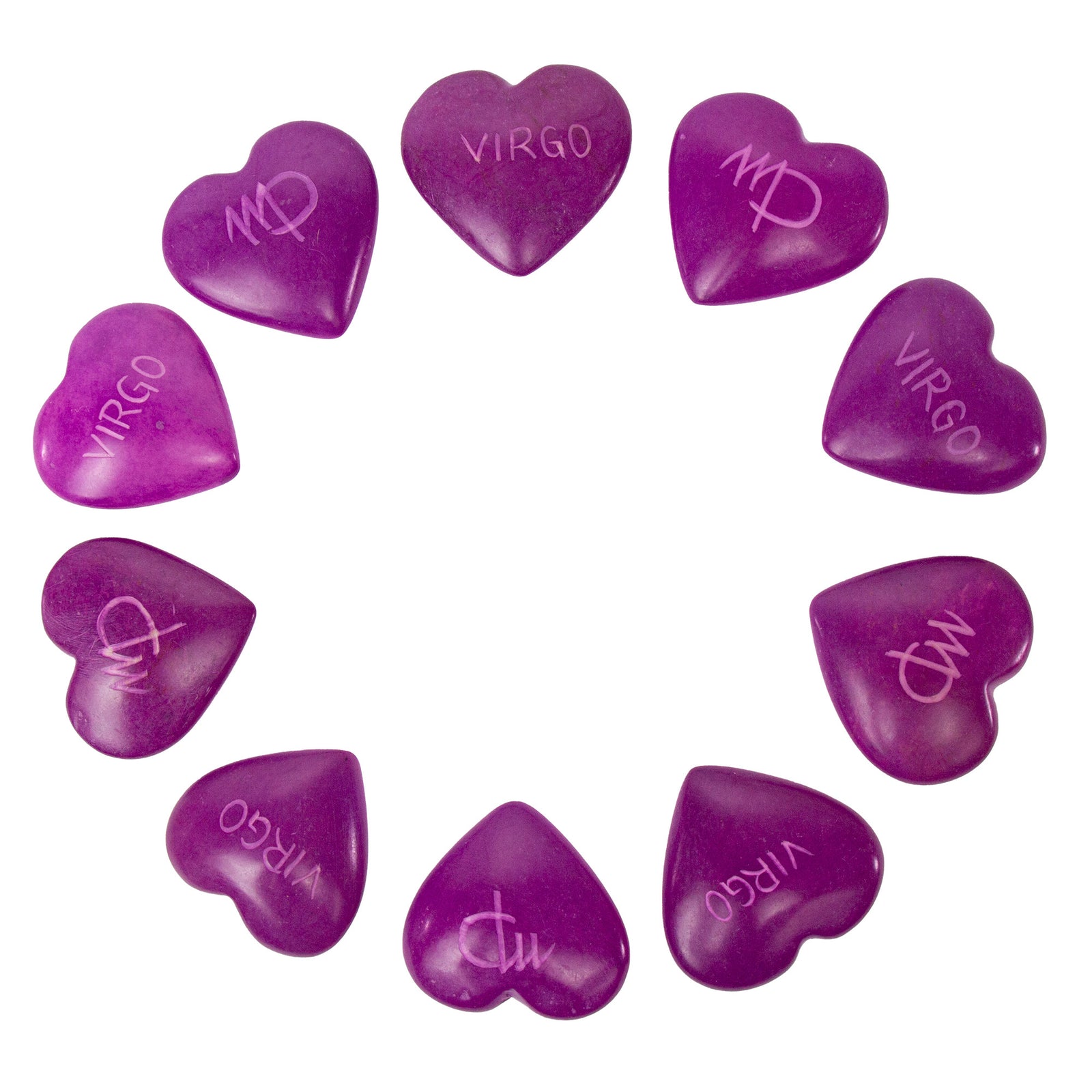 10-Pack - Soapstone Zodiac Hearts - Virgo