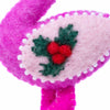 Flamingo Santa Handmade Felt Ornament