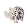 SINGLE ONE COLOR- Soapstone Elephant - Medium 2.5 - 3 inch - Black Accents