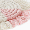 Macrame Coasters in Blush with fringe, Set of 4