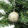 Handpainted Ornaments, Silver Snowflakes - Pack of 3