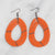 PACK OF 5 -Maasai Bead Orange Teardrop Earrings