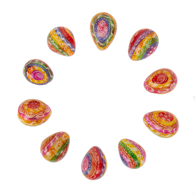 10-Pack - Colorful Soapstone Eggs