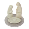 Soapstone 3-Piece + Base Creche Nativity Set