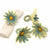 Midnight Daisy Felt Napkin Rings, Set of 4