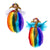 Rainbow Fairy Handmade Felt Decoration or Ornaments, Set of 2 White and Blue Winged