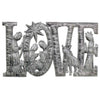 LOVE with Nativity Haitian Metal Drum Wall Art (9" x 14")