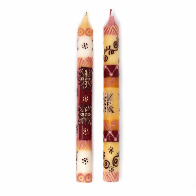 Hand-Painted Dinner Candles, Pair (Halisi Design)