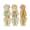 Soapstone Monkey See, Do, Hear Candlestick Holder Statues