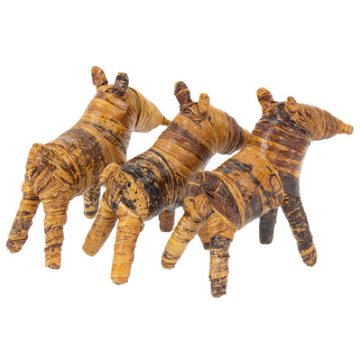 Banana Fiber Cute Hippo Baby Sculptures, Set of 3