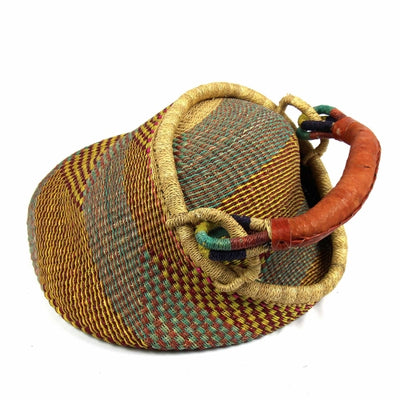 Bolga Pot Basket - Mixed Colors