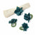 Green Succulent Felt Napkin Rings, Set of 4