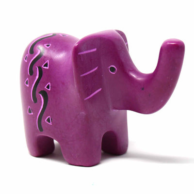 Single Soapstone Elephant - Medium 2.5-3-inch