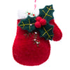 Holly Mittens Handmade Felt Ornament